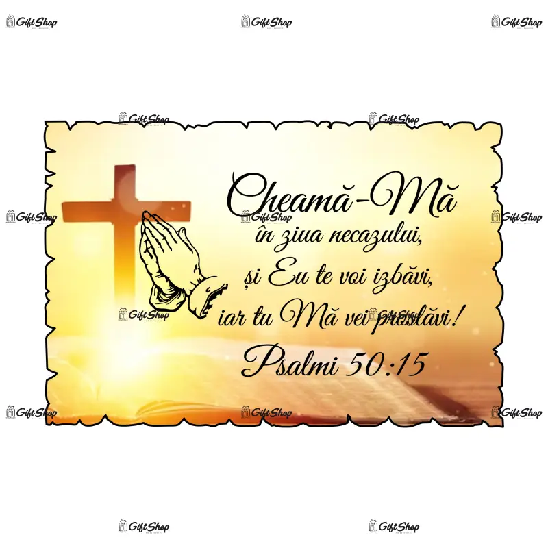 Psalmi 50:15, magnet frigider mgs048